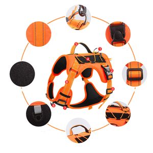 New Design Pet Vest Harness Reflective <strong>Dog</strong> <strong>Leash</strong> Hands-Free <strong>Dog</strong> Clothing Explosion-Proof Adjustable Tactical <strong>Dog</strong> Vest Wholesale - Product Image 3