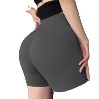 Shorts de yoga taille haute sans coutures, effet push-up fessier, longueur 3/4, pour la course et le fitness
