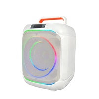 Haut-parleur karaoké Bluetooth de haute qualité 6,5 pouces 40W Son Stéréo pour Fêtes et Utilisation Extérieure Entrée Auxiliaire Alimenté par Batterie pour Petites Scènes