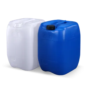 Yüksek kaliteli mavi 30L kare plastik bidon kimyasal motor yağı su depolama konteyner HDPE
