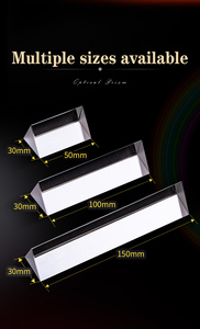 Prisma Óptico Quadrado de Vidro <span class=keywords><strong>K9</strong></span> para Refração, Ferramenta com 90% de Transparência, Certificado CE/ISO9001 para Fotografia de Arco-Íris e Ensino - JLGD - Product Image 5