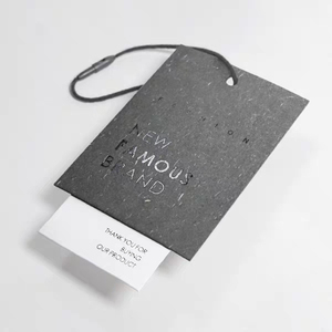 In ấn may mặc các tông màu đen treo thẻ tùy chỉnh cá nhân treo thẻ may các tông treo thẻ - Product Image 2