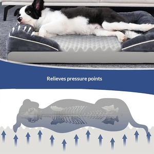 Cama para Perros y Gatos, Desmontable, Lavable, de Tela, Estilo Sofá Rectangular, Diseño Corgi Teddy, para Uso en Interiores - Product Image 2