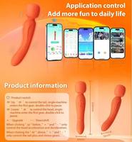 APP-gesteuerter Vibrator Doppelendiger G-Punkt Vibrationsmassage Klitoris-Stimulator Silikon-Sexspielzeug für Frauen