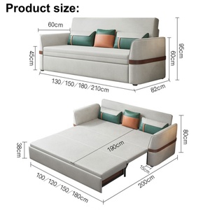 Multifunctional Adjustable <strong>Brown</strong> Folding <strong>Sofa</strong> Couch <strong>Bed</strong> Coffee Table to Dining Table with Storage Box and <strong>Sofa</strong> Cum <strong>Bed</strong> - Product Image 6