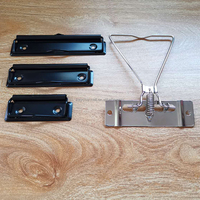 95mm Style Spécial Triangle Souris Forme Métal Boîte Fichier Reçu Clip pour Presse-papiers Bois Plastique Menus Conseil avec 12 Bobines Ressort