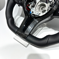 Volant en cuir et fibre de carbone véritable pour BMW Série M F87 F80 F10 F06 F12 F13 F15 F16 F20 F22 F30 F31 F32 F33 F36 E90 E92 X5