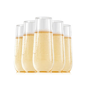 9 унций, небьющиеся прозрачные пластиковые бокалы для шампанского - Product Image 2