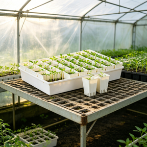 Petit pot en plastique <span class=keywords><strong>pour</strong></span> semis, mini pot de pépinière <span class=keywords><strong>pour</strong></span> la germination des graines de fleurs et de légumes - Product Image 1