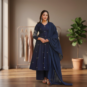 Vestido de Fiesta TENNECY para Mujer, Nuevo Diseño, de Seda Romana con Bordado Elaborado, Largo hasta el Tobillo, Sin Arrugas - Product Image 1