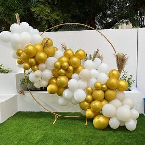Ballons dorés métalliques 35 cm gonflables à l'air ou à l'hélium pour décorations d'anniversaire - Product Image 5