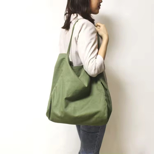 Manufacturer Wholesale Korean Style Plain Green <b>Large</b> Tote <b>Bag</b> Cotton <b>Canvas</b> Custom <b>Canvas</b> <b>Bags</b> - Product Image 5