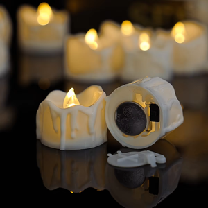 Velas LED sin Llama, Funcionan con Pilas, con Efecto de Llama Parpadeante y Goteo de <span class=keywords><strong>Cera</strong></span>, Luz Cálida para Bodas, Navidad y Decoración del Hogar - Product Image 5