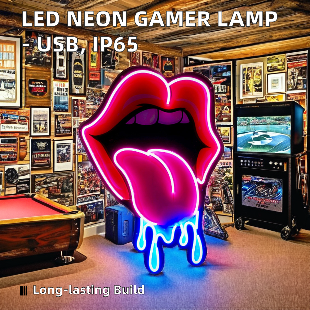 RGB IP65 LED Neon Gamer Wall Decor Acrylic Body Christmas Ornament For Man Cave Party Game Room Decoration · image 2