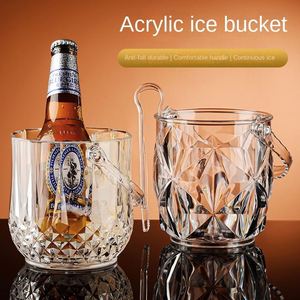 Champagne Bucket <b>Plastic</b> Commercial Home bar Ktv Trumpet Thickened Fall Resistant Clear Ice Bucket Acrylic Ice Bucket - Product Image 3