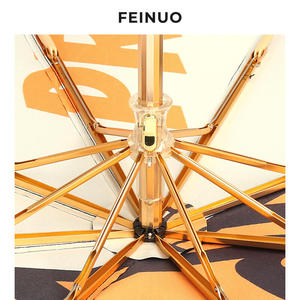 Paraguas de golf a prueba de viento de 3 pliegues de 25 pulgadas de alta calidad, logotipo personalizado, apertura automática con diseño clásico para viajes y lluvia - Product Image 2