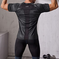 Nouveau style Ensemble de jogging 2 pièces à manches courtes, séchage rapide, personnalisé, ensemble de t-shirts imprimés pour homme, ensemble de survêtements de gym et de fitness grande taille pour homme