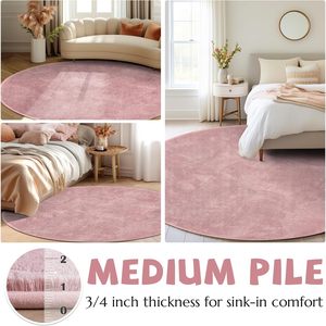 <span class=keywords><strong>Tapis</strong></span> <span class=keywords><strong>rond</strong></span> en peluche 5ft Performance Shaggy Rug Circle Rug <span class=keywords><strong>Tapis</strong></span> antidérapant pour salon <span class=keywords><strong>Chambre</strong></span> d'enfant <span class=keywords><strong>Chambre</strong></span> à coucher - Product Image 5