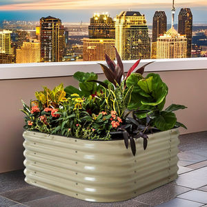Disesuaikan logam besi tahan karat galvanis ditinggikan tempat tidur taman OEM ODM fitur harga pabrik Pot berkebun luar ruangan penggunaan rumah - Product Image 2