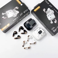 Headphone pasangan J17 Headset tampilan Digital audionos hadiah terbaik 2 pasang Tws HiFi Stereo bersama Gaming earphone nirkabel
