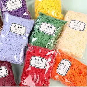 Factory Wholesale Adequate stock crinkle paper shredded raffia grass paper