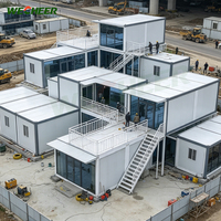 Maisons conteneurs modulaires Wecheer, abri d'urgence portable, maison conteneur temporaire en kit