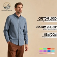 Chemise Oxford pour homme en coton 100% avec logo personnalisé professionnel pour entreprise