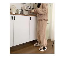 Chaussons d'hiver pour femmes Chaussons d'animaux mignons Chaussons pelucheux chauds Chaussures d'intérieur en coton antidérapant Chaussures drôles pour femmes