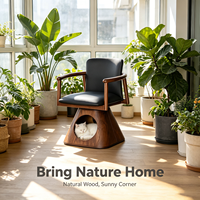 Lit pour chien et chat en bois massif sur mesure OEM, chaise moderne, meubles pour animaux de compagnie haut de gamme, gain de place, salon, toutes saisons