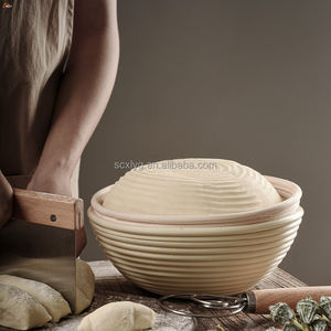 XR vendita all'ingrosso 7/8/9/10 pollici rotondo naturale della canna Indonesia di fermentazione Rattan pane Banneton cesto di prova con fodera di stoffa - Product Image 4