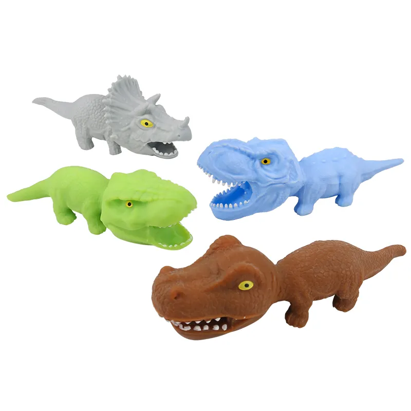 Juguete de descompresión 8 PULGADAS divertido elástico cabeza grande dinosaurio juguetes para apretar luz LED TPR antiestrés fidget juguetes para niños
