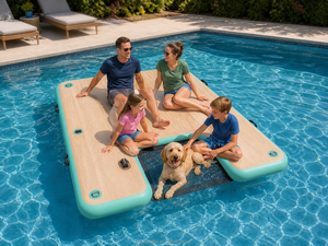 Plateforme flottante gonflable en forme de U pour sports nautiques, <span class=keywords><strong>piscine</strong></span>, lac - Product Image 5