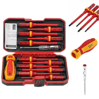 Ensemble d'outils 13 pièces tête Vde isolant électricien isolé acier au chrome vanadium tournevis isolé kit d'outils d'électricien