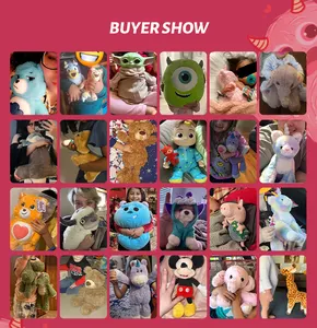 Mainan boneka hewan lembut kustom pabrik Oem mainan hewan lucu maskot kustom sebagai hadiah untuk anak-anak