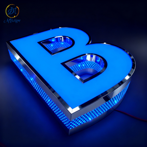 Уличные программируемые световые буквы RGB для рекламных вывесок, гигантские светящиеся многоцветные программируемые LED-буквы, световые LED-вывески - Product Image 3