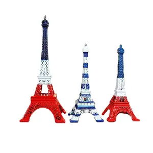Metal Crafts Home Decoration France Tour Eiffel Tower Craft Europe Souvenir Gift Paris Color Eiffel Model Statue