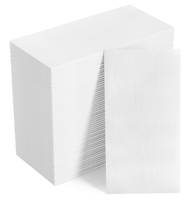 1/6-fach gefaltetes Weißes Gästehandtuch mit individuellem Logo – Einweg, saugfähig, Leinen-ähnliches Gefühl für Empfänge, Partys – Airlaid-Papierserviette