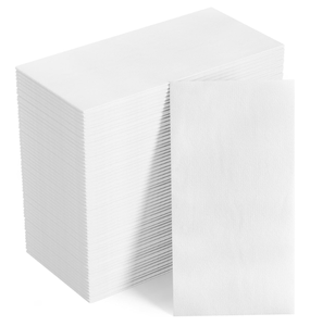 1/6フォールドホワイトカスタムロゴホワイト使い捨てゲストタオル吸収リネンのようなFell Foe Receptionsパーティーエアレイナプキンペーパー - Product Image 1