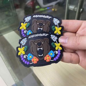 Patchs tactiques personnalisés en PVC souple 3D avec logo, thermocollants, gaufrés, pour la décoration de sacs à dos et de casquettes, avec dentelle - Product Image 1