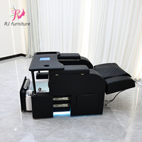 Meubles de salon modernes, fauteuil de pédicure électrique luxueux avec fonction de massage du dos, table à ongles réglable