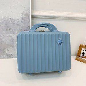 Red Cosmetic Case 14-Inch <b>Mini</b> <b>Storage</b> <b>Box</b> Lightweight With Soft Handle For Home Use - Product Image 4