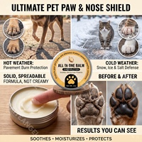 Baume Apaisant pour Pattes de Chien au Beurre de Karité, Crème Non Grasse pour Soins des Pattes d'Animaux, Soulagement de l'Hyperkératose, Réparation Profonde, Marque Privée