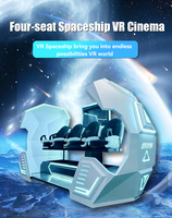 Nouveau design d'intérieur commercial 3 DOF Motion Platform Vr Motion Chair Four-seat Spaceship VR Cinema avec jeu de tir