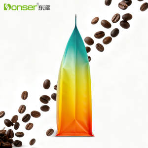 Nhà máy tùy chỉnh in 250G 500G Vuông phẳng đáy đứng túi chống ẩm Mylar túi Cà phê tái chế có van và dây kéo - Product Image 2