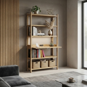 Cette élégante étagère marron en forme de A combine une fabrication robuste, idéale pour organiser votre espace avec style et ajouter une touche naturelle. - Product Image 3