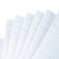 Agenda à couverture rigide imprimé personnalisé Carnet inspirant de soins personnels et de gratitude avec travail fantôme avec couverture en papier cuir