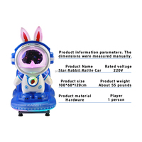 Xiaomixing Star Rabbit Machine à balançoire commerciale à pièces Jeu d'arcade pour enfants Matériel acrylique Langue anglaise 1