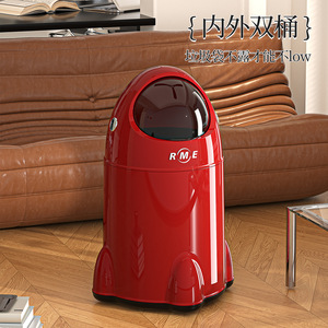 Rme Living Room Trash Can Round 1.4kg Decorative Indoor Waste Bin - Product Image 2