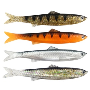 Newbility – leurres de pêche <span class=keywords><strong>en</strong></span> <span class=keywords><strong>plastique</strong></span> souple, <span class=keywords><strong>en</strong></span> forme de poisson naturel vif, queue de <span class=keywords><strong>fourchette</strong></span>, appât mou multicolore de 13cm - Product Image 2