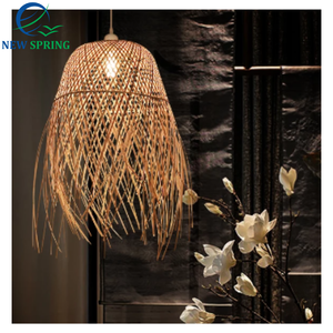งานหัตถกรรมเวียดนามสำหรับร้านกาแฟโรงแรมโคมไฟหวายธรรมชาติคลาสสิกพร้อมพู่ทำด้วยมือเสื่อและแผ่นรองเทรนด์ใหม่ - Product Image 3